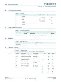 PBSS5440D Datasheet Page 3