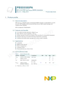PBSS5580PA Datasheet Pagina 2