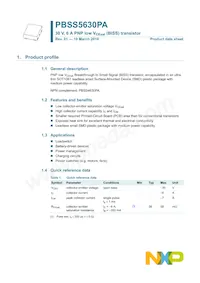 PBSS5630PA Datasheet Page 2