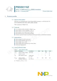 PBSS8110Z Datasheet Page 2