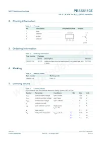 PBSS8110Z Datasheet Page 3