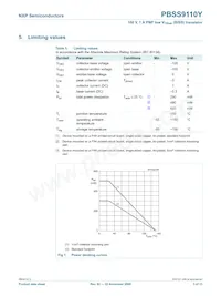 PBSS9110Y Datasheet Pagina 4