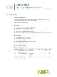 PBSS9110Z Datasheet Page 2