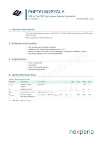 PHPT61002PYCLHX Datasheet Cover