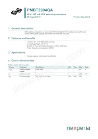 PMBT3904QAZ Datenblatt Cover