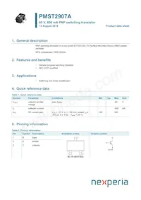PMST2907A Datasheet Cover