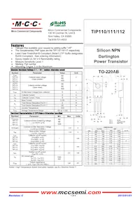 TIP111-BP Datasheet Cover