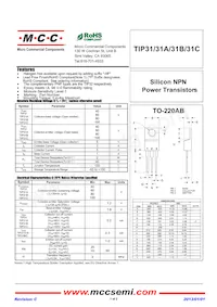 TIP31C-BP Datasheet Cover