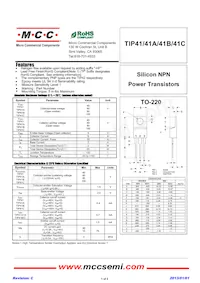 TIP41C-BP Datasheet Cover