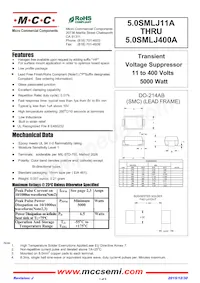 5.0SMLJ150CA-TP Datasheet Cover