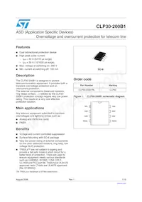 CLP30-200B1RL Datasheet Cover
