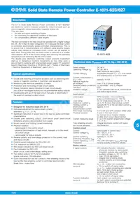 E-1071-623-DC24V-0.1A...3.1A Datenblatt Cover