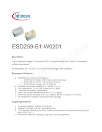 ESD259B1W0201E6327XTSA1 Datasheet Cover