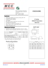ESD5V0M5-TP Datasheet Cover