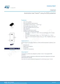 ESDA37WY Datasheet Cover