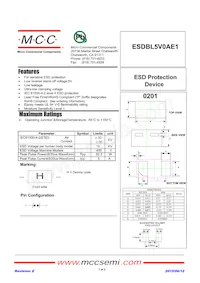 ESDBL5V0AE1-TP Datasheet Cover