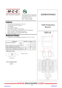 ESDBV5V0AE2-TP Datasheet Cover