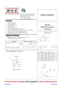 ESDLC5V0C2-TP Datasheet Cover