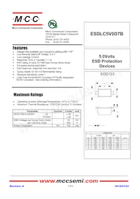 ESDLC5V0D7B-TP Datasheet Cover