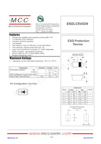 ESDLC5V0D9-TP數據表 封面