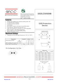 ESDLC5V0D9B-TP Datasheet Cover