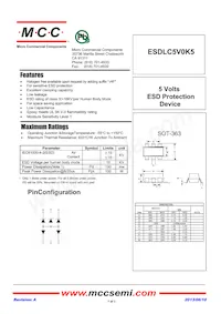 ESDLC5V0K5-TP Datenblatt Cover