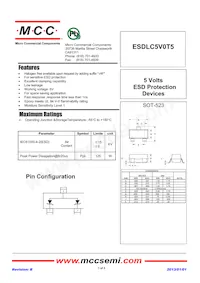 ESDLC5V0T5-TP Datasheet Cover