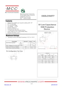 ESDLC5V0T7-TP Datasheet Cover