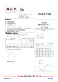 ESDSLC5V0T2-TP Datasheet Cover