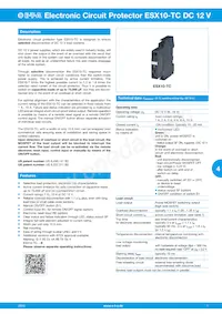 ESX10-TC-114-DC12V-10A-E Datasheet Cover