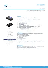 HSP051-4M5 Datasheet Cover
