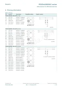 PESD3USB3B/CX Datasheet Pagina 2