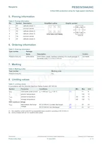 PESD3V3X4UHCYL Datasheet Page 2