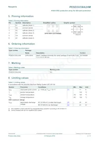 PESD3V3X4UHMYL數據表 頁面 2