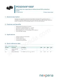 PESD5V0F1BSF Datasheet Cover