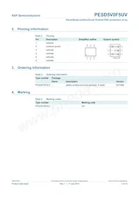 PESD5V0F5UV Datasheet Page 3