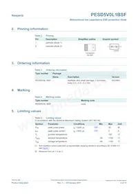 PESD5V0L1BSF Datasheet Page 2
