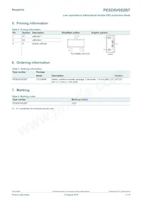 PESD5V0S2BT Datasheet Page 2