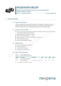 PESD5V0V1BCSF Datasheet Cover