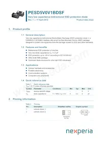 PESD5V0V1BDSF Datasheet Cover