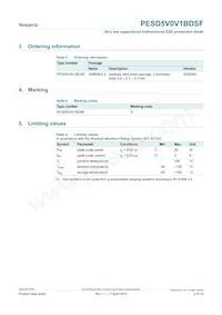 PESD5V0V1BDSF Datasheet Page 2