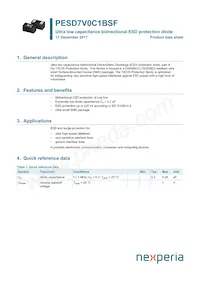 PESD7V0C1BSFYL Datasheet Cover