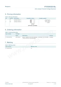 PTVS4V5D1BLYL Datasheet Pagina 2