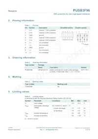 PUSB3F96X Datasheet Page 2