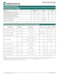 RCLAMP5011ZATFT Datasheet Pagina 2