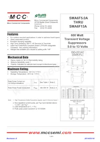 SMA6F13A-TP數據表 封面