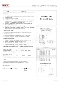 SMBJP6KE250A-TP Datasheet Cover