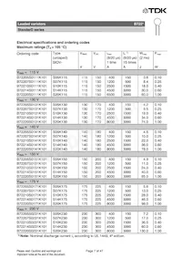 B72207S170K401 Datasheet Page 7