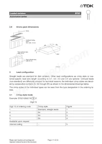 B72214S1170K102 Datasheet Page 17