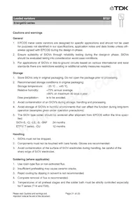 B72220Q0461K101 Datasheet Page 21